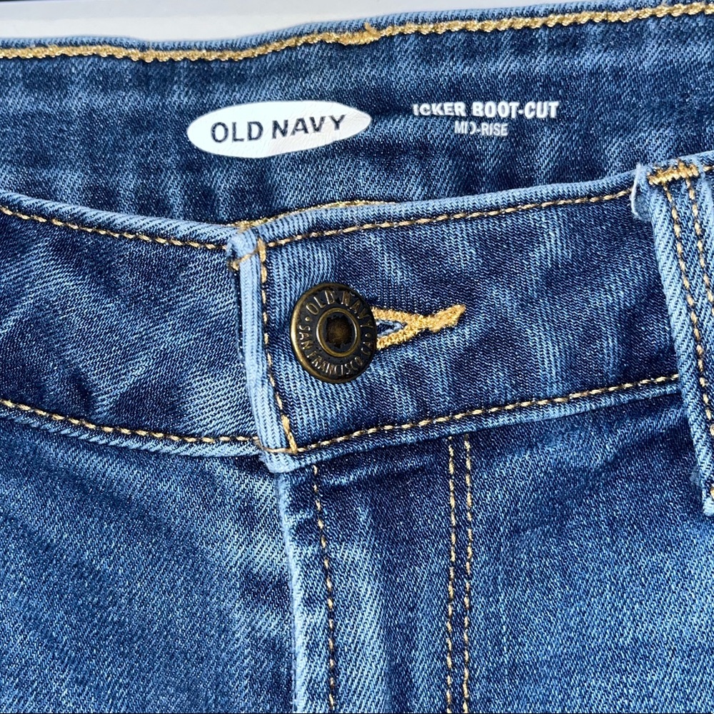 Old navy blue jeans